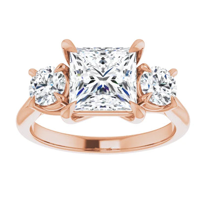 Princess Accent Engagement Ring