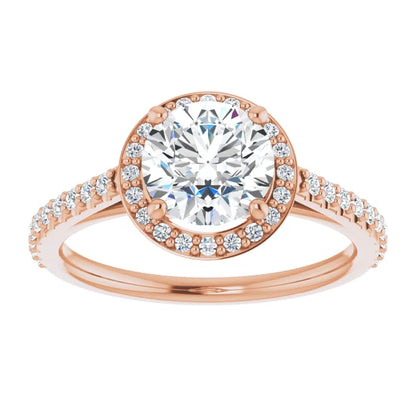 Round Brilliant Halo Style Engagement Ring