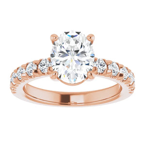 Oval Four Claw Set Style Engagement Ring