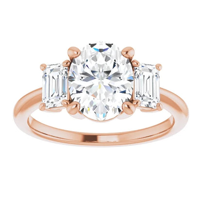 Oval Accent Engagement Ring