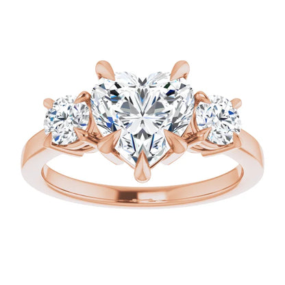 Heart Accent Engagement Ring