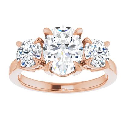 Oval Accent Engagement Ring