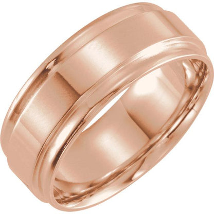 Men's Flat Edge Wedding Band