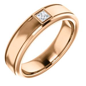 Men's Diamond Wedding Band - I Heart Moissanites