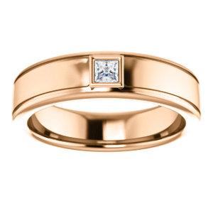 Men's Diamond Wedding Band - I Heart Moissanites