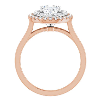 Oval Double Halo Style Engagement Ring