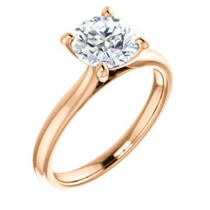 Four Claw Round Brilliant Solitaire Engagement Ring