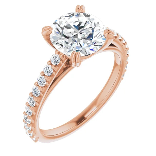 Round Brilliant Claw Set Style Engagement Ring