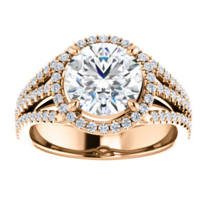 Round Brilliant Halo Style Engagement Ring