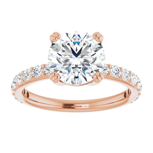 Round Brilliant Claw Set Style Engagement Ring