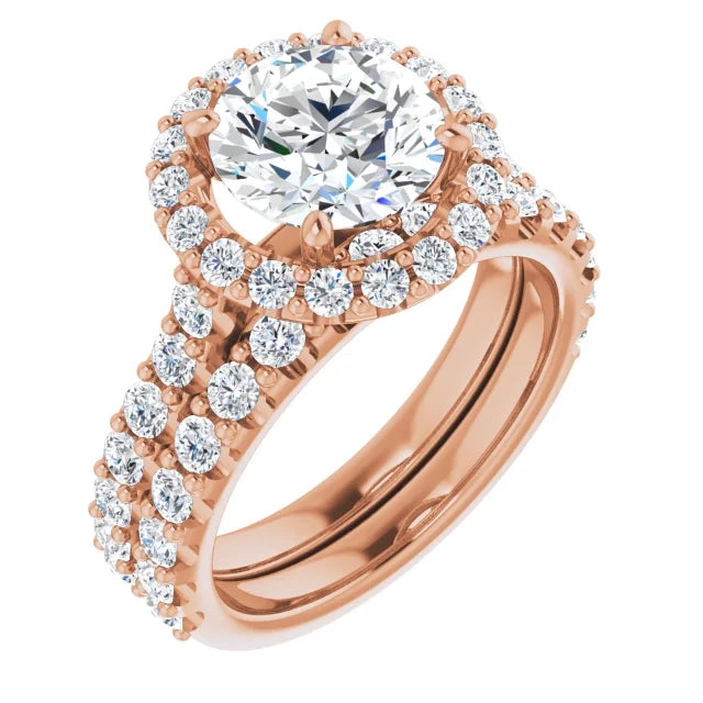 Round Brilliant Halo Style Engagement Ring