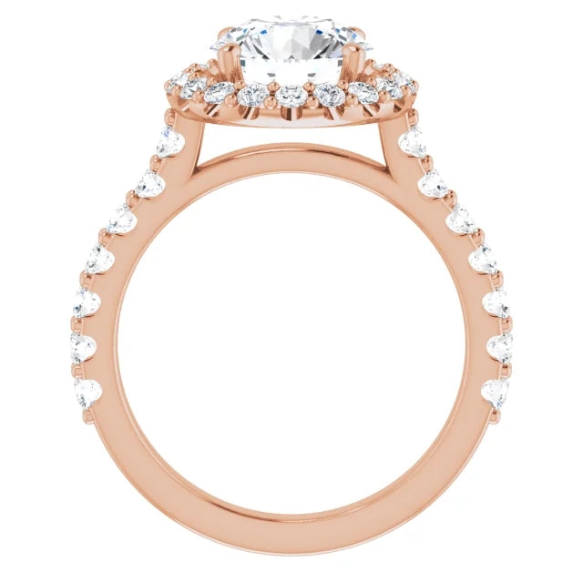 Round Brilliant Halo Style Engagement Ring