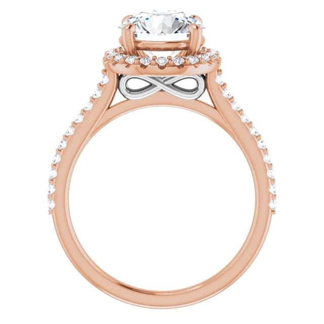 Cushion Halo Style Engagement Ring