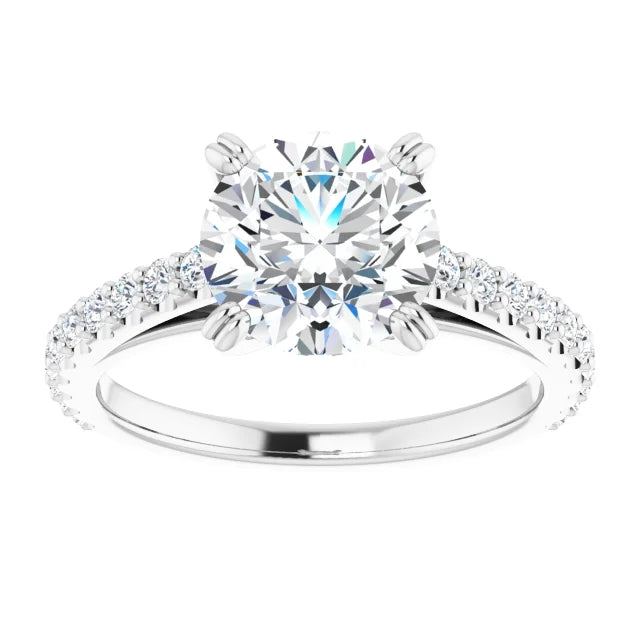 Round Brilliant Claw Set Style Engagement Ring