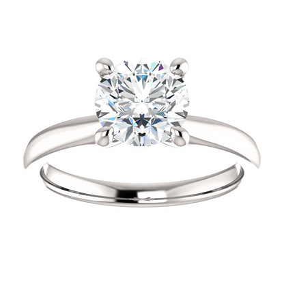 Four Claw Round Brilliant Solitaire Engagement Ring