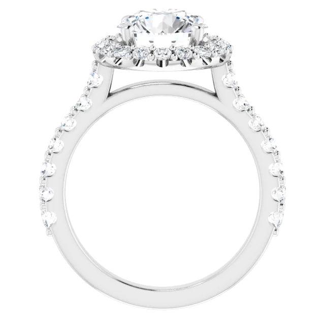 Round Brilliant Halo Style Engagement Ring