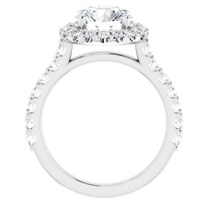 Round Brilliant Halo Style Engagement Ring