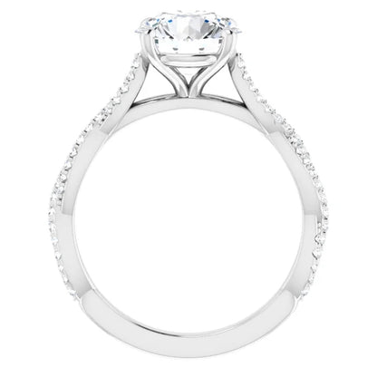 Round Brilliant Twist Style Engagement Ring