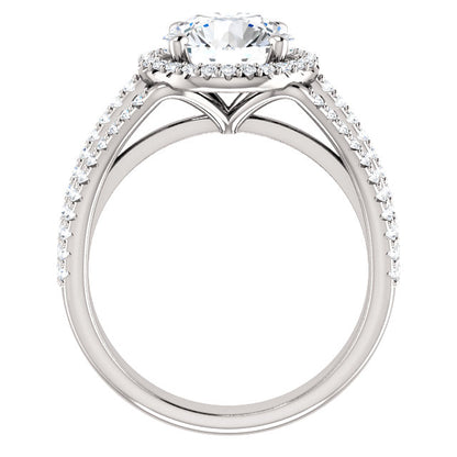 Round Brilliant Halo Style Engagement Ring