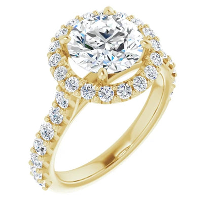 Round Brilliant Halo Style Engagement Ring