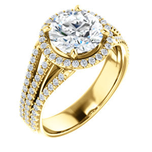 Round Brilliant Halo Style Engagement Ring