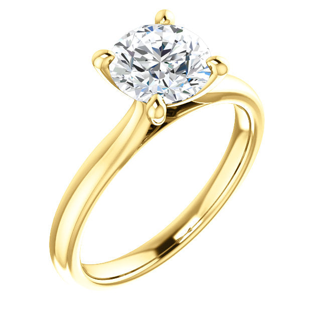 Four Claw Round Brilliant Solitaire Engagement Ring