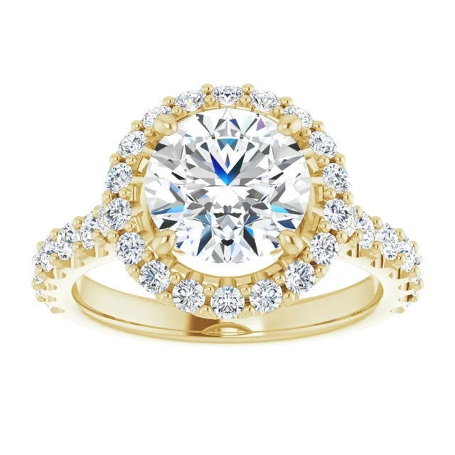 Round Brilliant Halo Style Engagement Ring