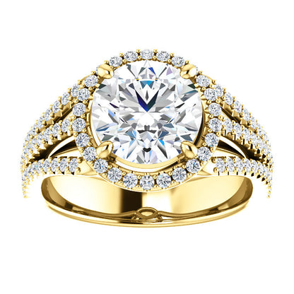 Round Brilliant Halo Style Engagement Ring