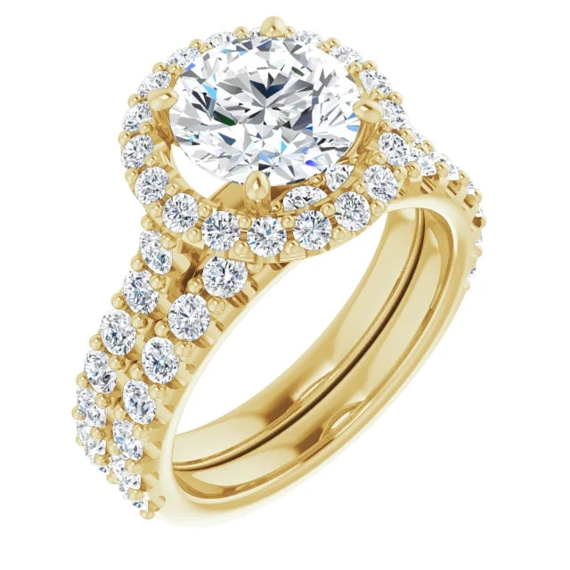 Round Brilliant Halo Style Engagement Ring