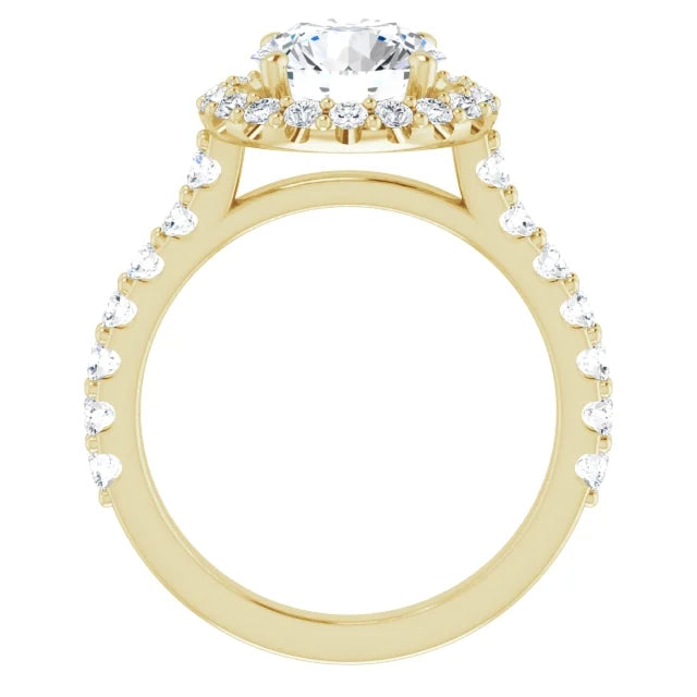 Round Brilliant Halo Style Engagement Ring