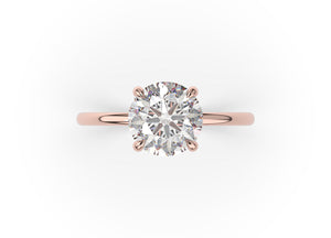 Round Brilliant Thin Band Solitaire Engagement Ring