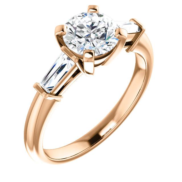 Round Accent Engagement Ring - I Heart Moissanites