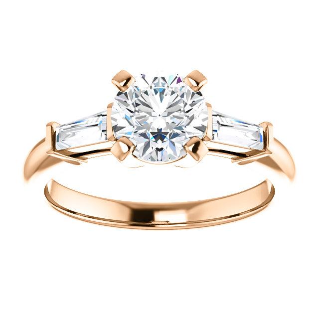 Round Accent Engagement Ring - I Heart Moissanites