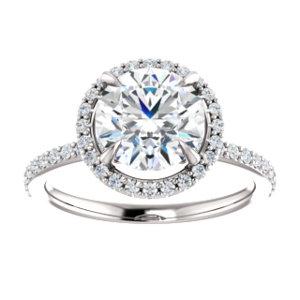 Round Halo Style Engagement Ring