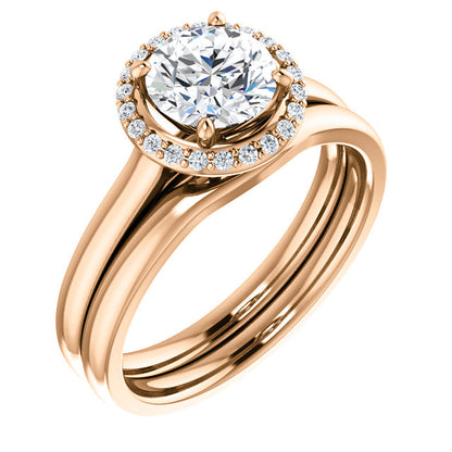 Round Brilliant Halo Style Engagement Ring