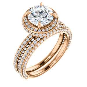 Round Brilliant Halo Style Engagement Ring