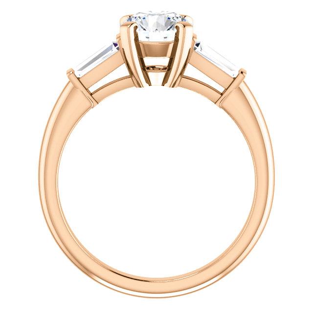 Round Accent Engagement Ring - I Heart Moissanites