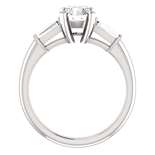 Round Accent Engagement Ring - I Heart Moissanites