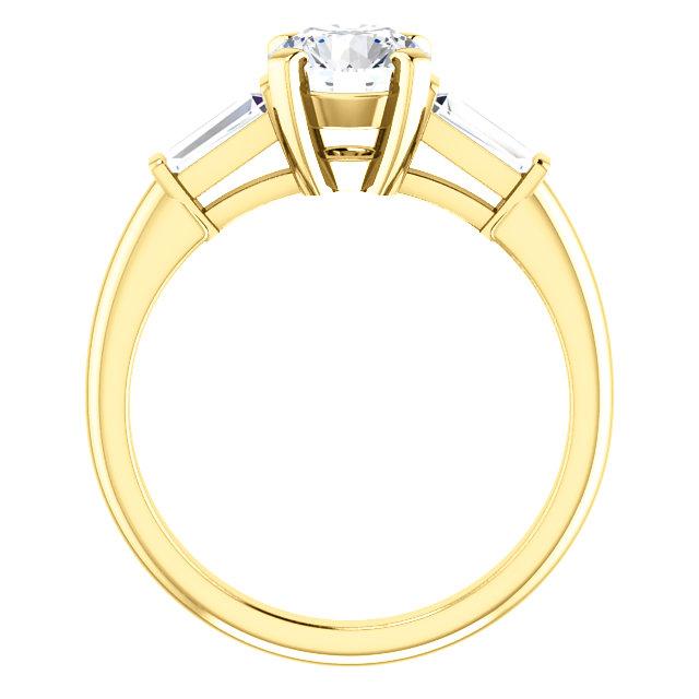 Round Accent Engagement Ring - I Heart Moissanites