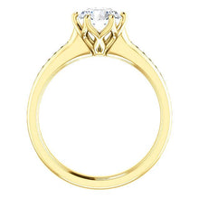 Round Brilliant Channel Set Style Engagement Ring - I Heart Moissanites