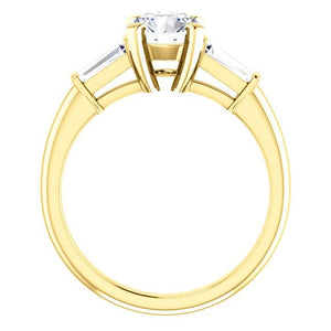 Round Accent Engagement Ring - I Heart Moissanites