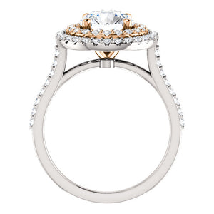 Round Brilliant Double Halo Style Engagement Ring