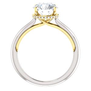 Round Brilliant Solitaire & Hidden Halo Engagement Ring