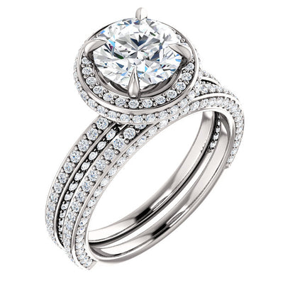 Round Brilliant Halo Style Engagement Ring