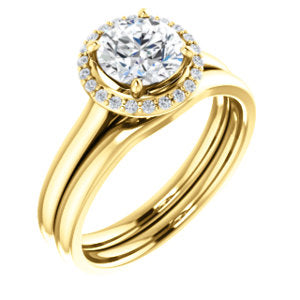 Round Brilliant Halo Style Engagement Ring