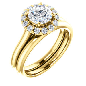 Round Halo Style Engagement Ring