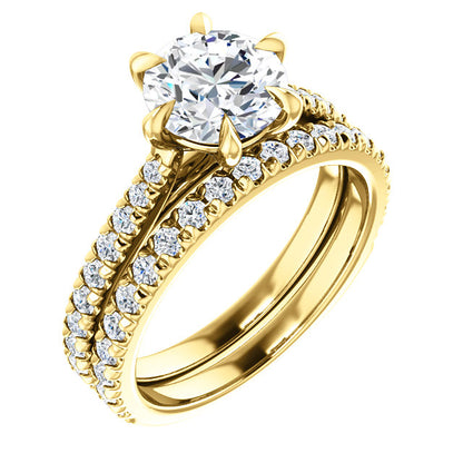 Round Brilliant Six Claw Set Style Engagement Ring