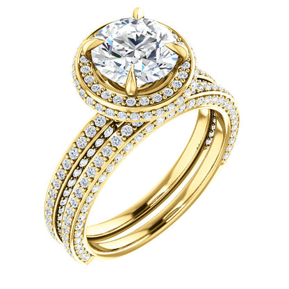 Round Brilliant Halo Style Engagement Ring