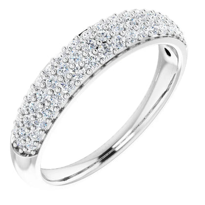 Lab Diamond Pave Style Wedding Band