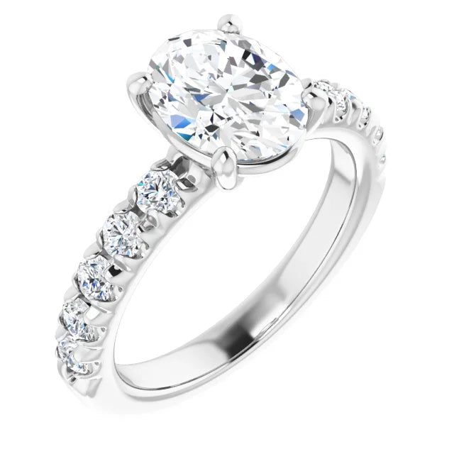 Oval Four Claw Set Style Engagement Ring